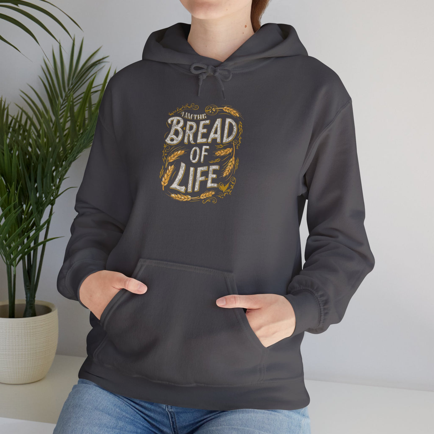 Bread Of Life Unisex Heavy Blend™ Hooded Sweatshirt, Aesthetic Design