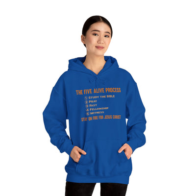 The Five Alive Process Text Based Unisex Heavy Blend™ Hooded Sweatshirt Unisex
