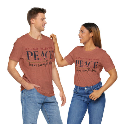 A Heart Filled With Peace Unisex Jersey Short Sleeve Tee