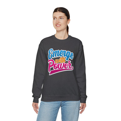 Emerge With Power Cartoon Design Unisex Heavy Blend™ Crewneck Sweatshirt