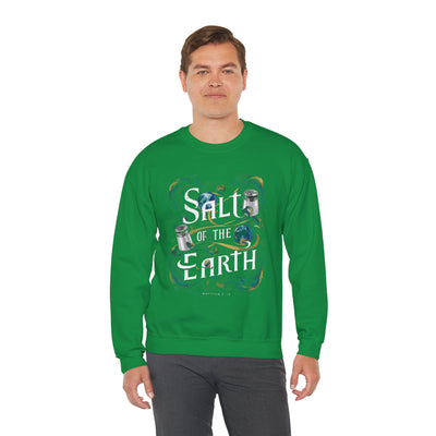 Salt Of The Earth Matthew 5:13 Unisex Heavy Blend™ Crewneck Sweatshirt, Abstract Design