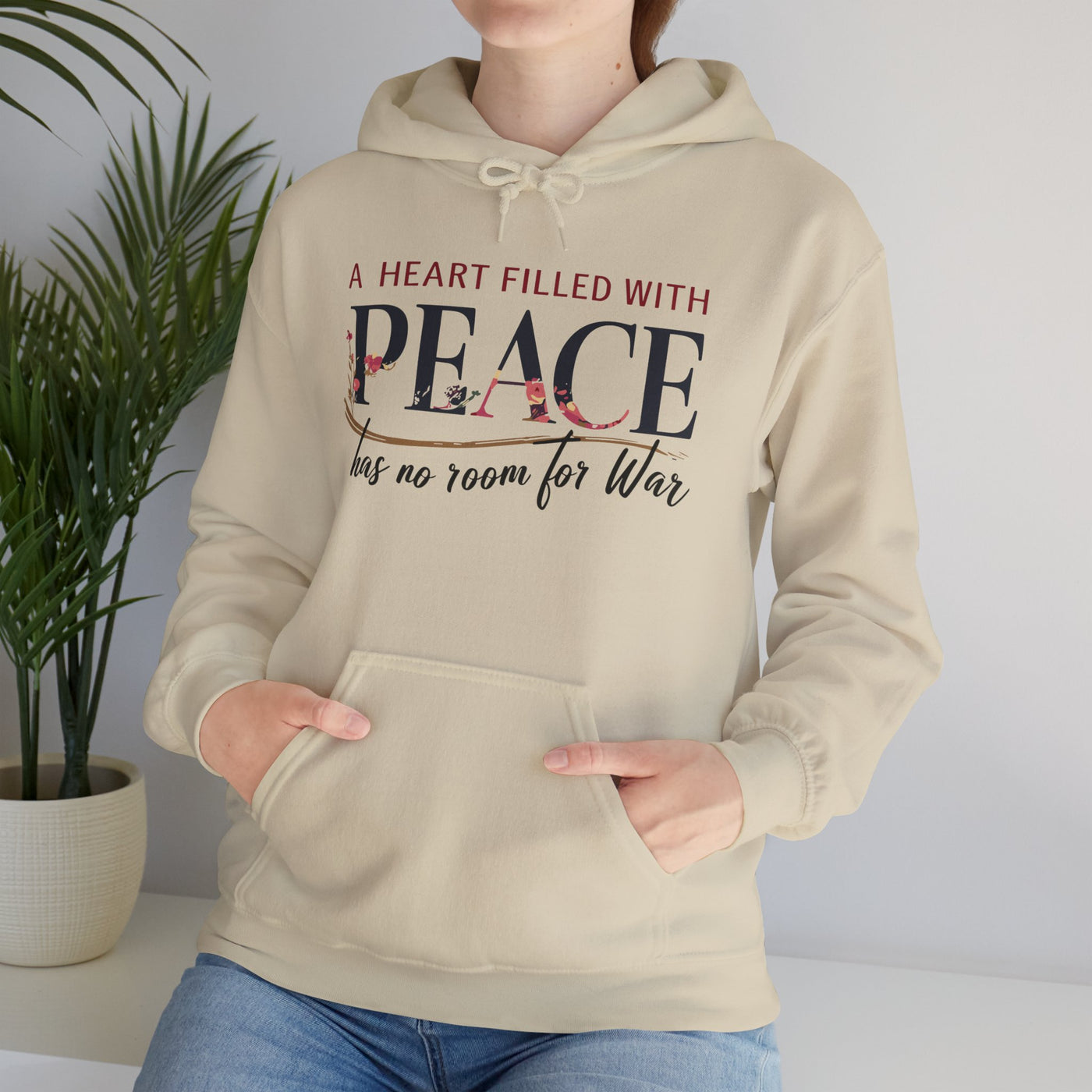 A Heart Filled With Peace Unisex Heavy Blend™ Hooded Sweatshirt
