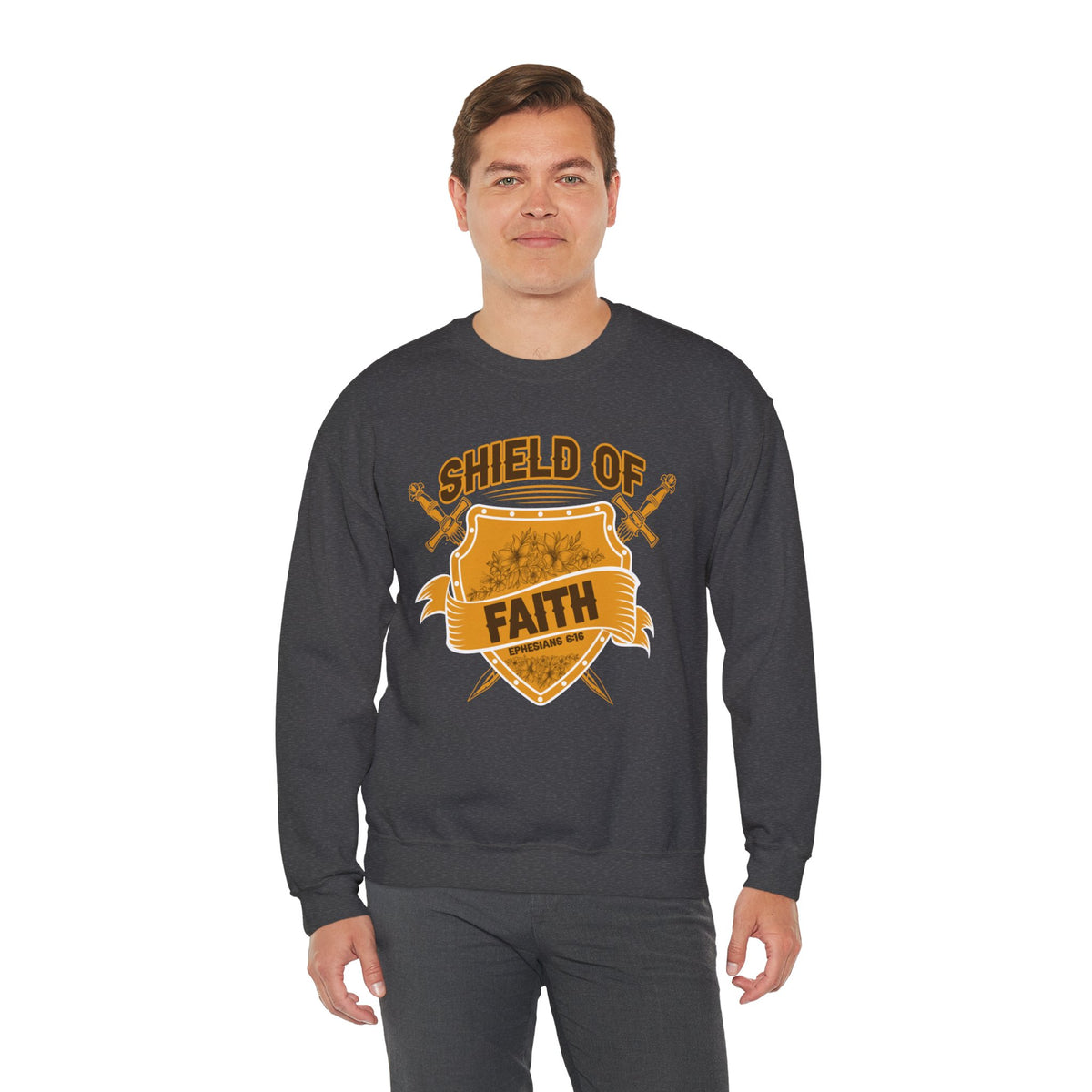 Shield Of Faith Unisex Heavy Blend™ Crewneck Sweatshirt