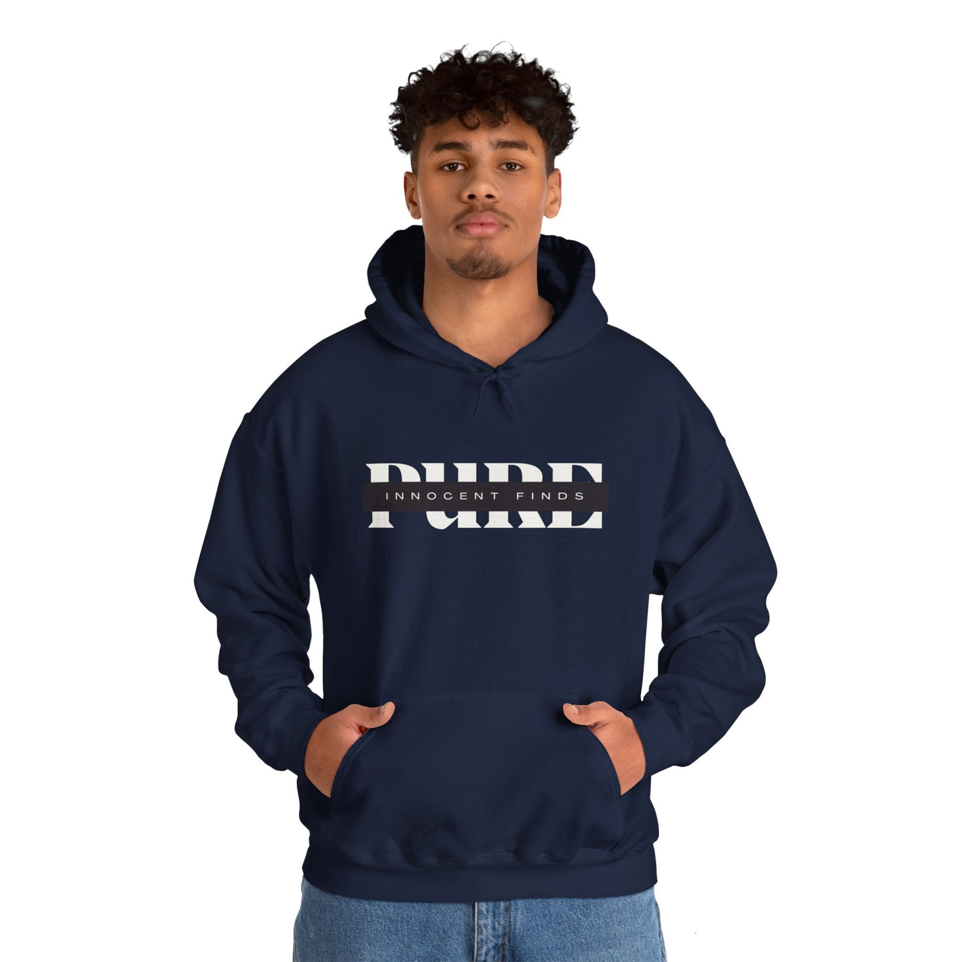 Pure Innocent Finds Unisex Heavy Blend™ Hooded Sweatshirt, white