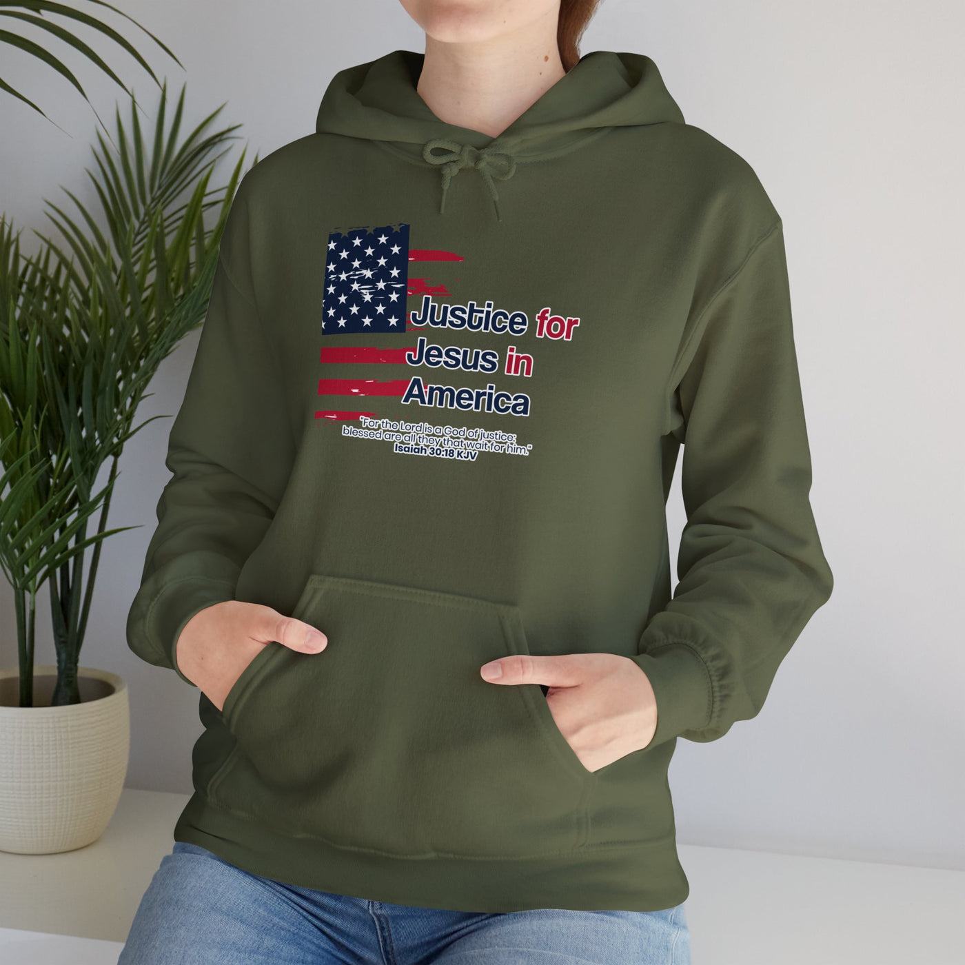 Justice For Jesus In America Unisex Heavy Blend™ Hooded Sweatshirt