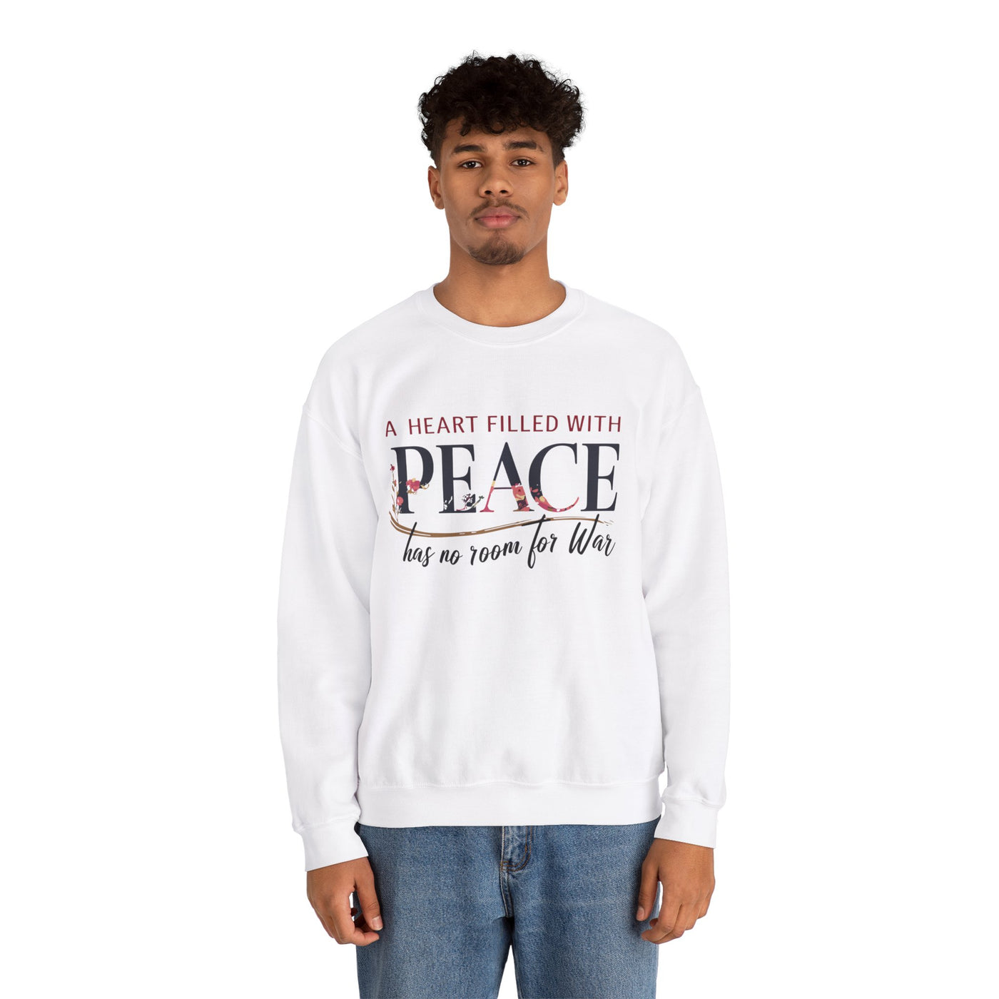 A Heart Filled With Peace Unisex Heavy Blend™ Crewneck Sweatshirt