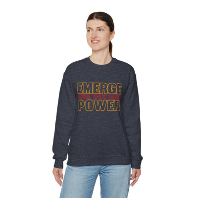 Emerge With Power Unisex Heavy Blend™ Crewneck Sweatshirt, Block Design