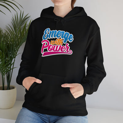 Emerge With Power Cartoon Design Unisex Heavy Blend™ Hooded Sweatshirt